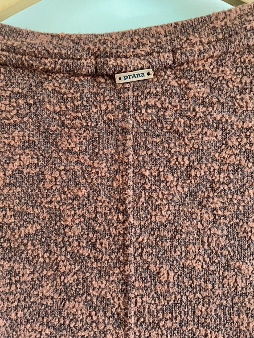 Prana Brown Zada Organic Cotton Blend Textured Sweatshirt Dress S *Runs L - Picture 10 of 12